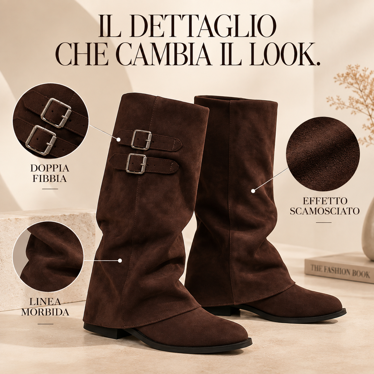 Stivale Slouchy con Fibbie