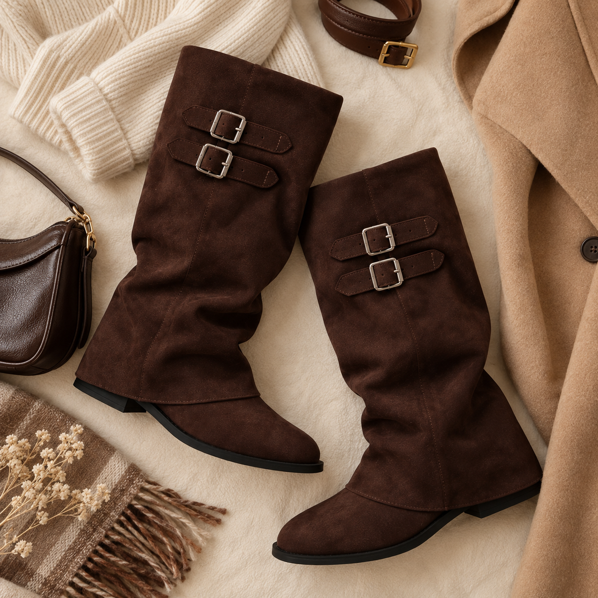 Stivale Slouchy con Fibbie