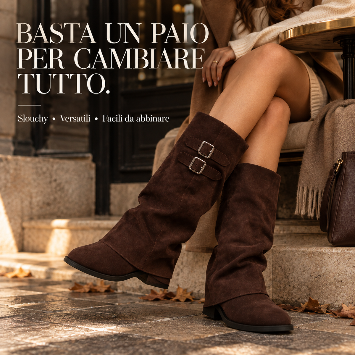 Stivale Slouchy con Fibbie