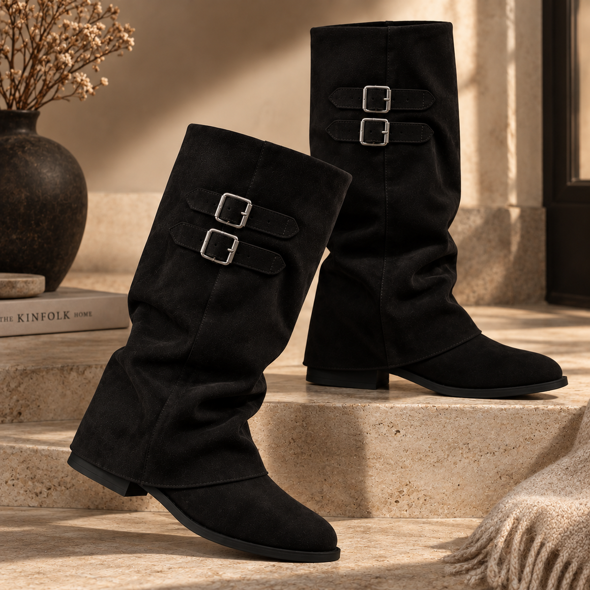 Stivale Slouchy con Fibbie