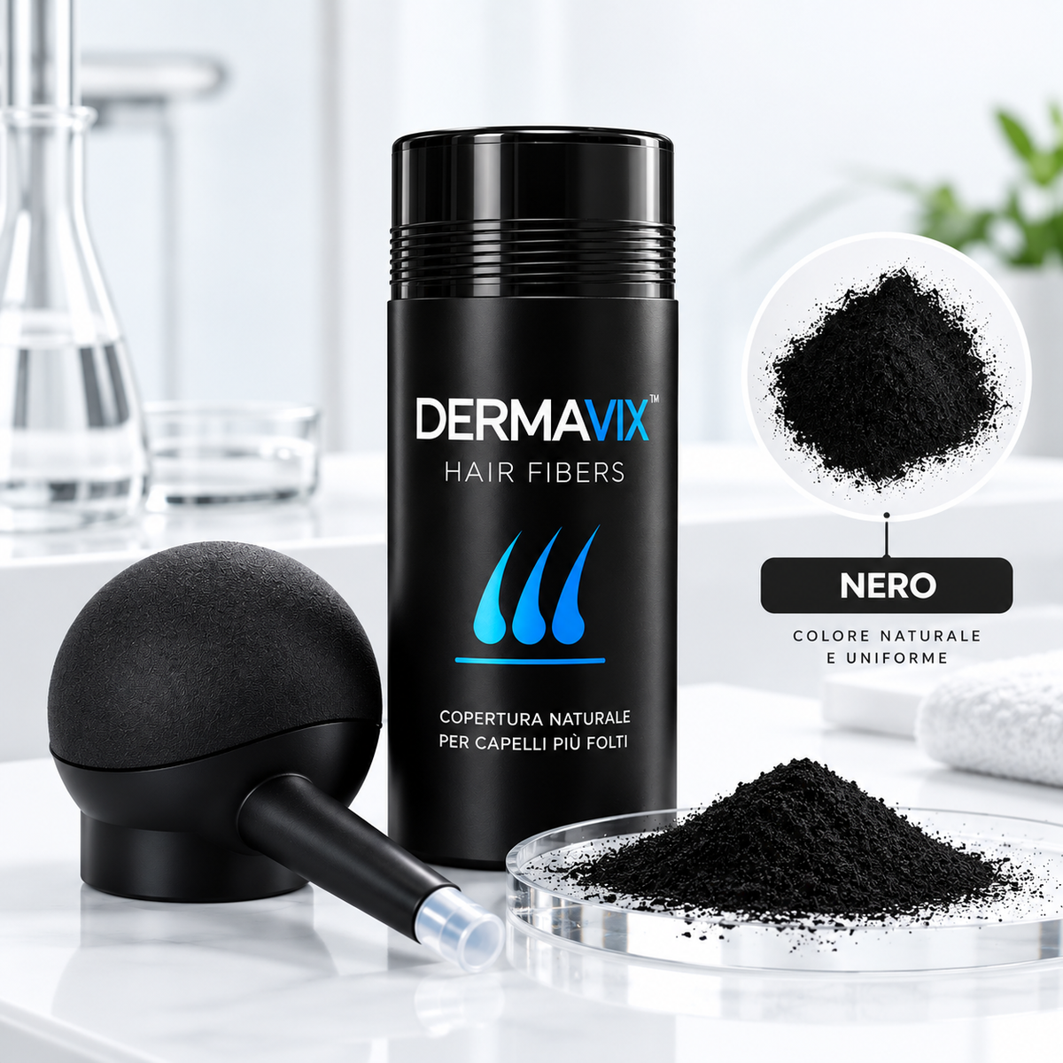 DERMAVYX™ | Fibre Volumizzanti per Capelli e Barba