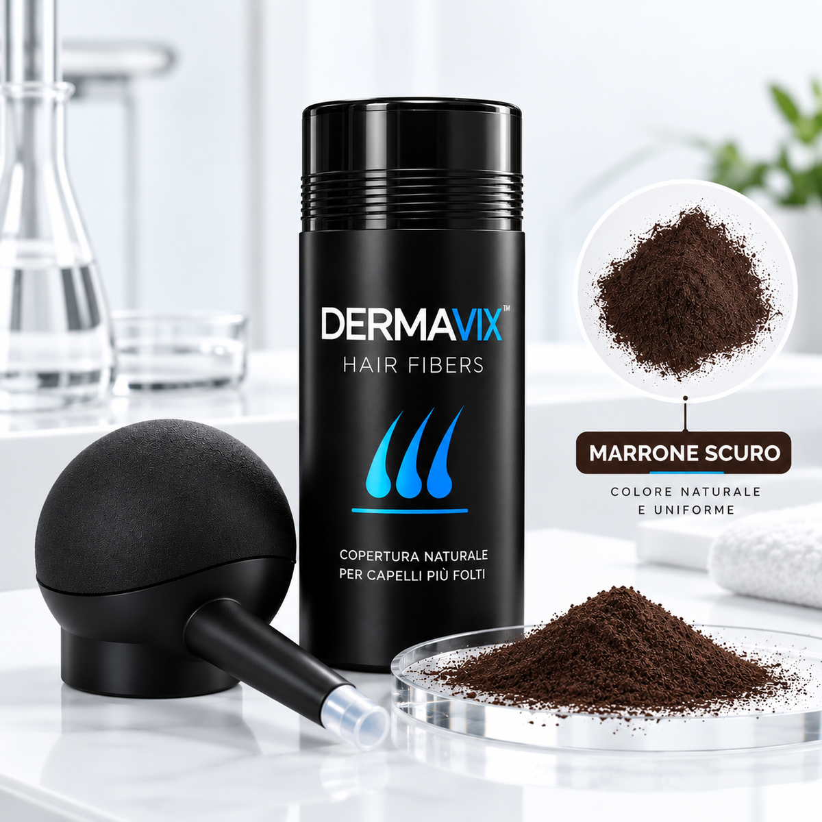 DERMAVYX™ | Fibre Volumizzanti per Capelli e Barba