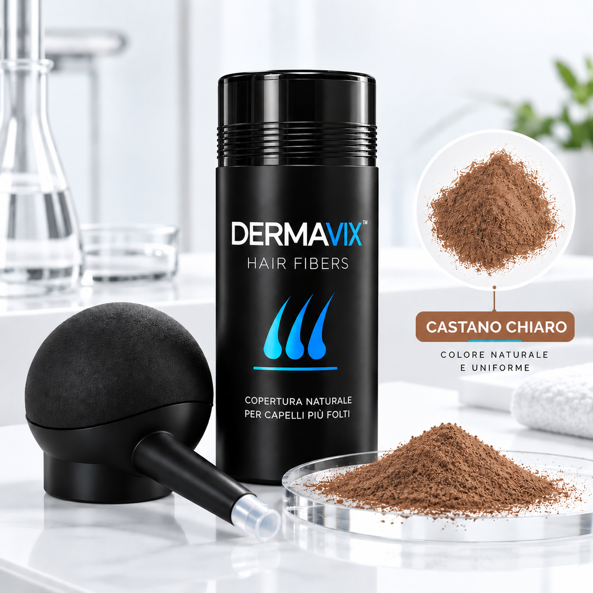 DERMAVYX™ | Fibre Volumizzanti per Capelli e Barba