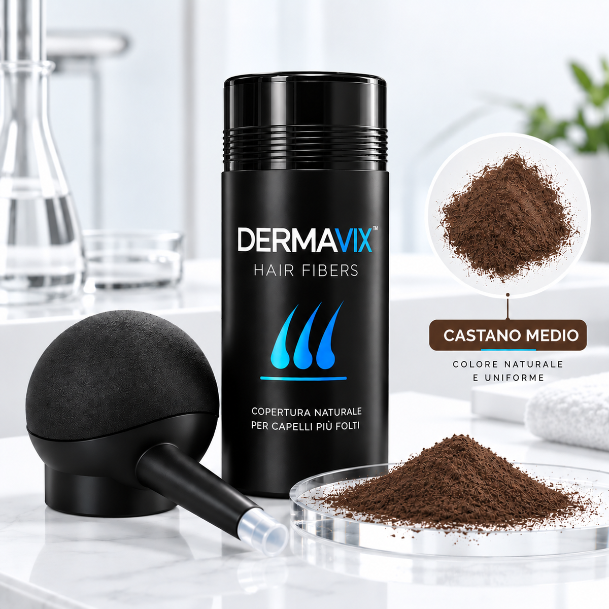 DERMAVYX™ | Fibre Volumizzanti per Capelli e Barba