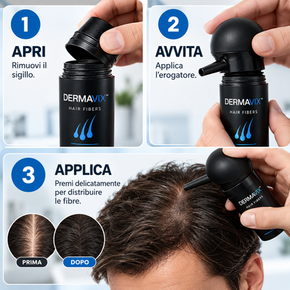 DERMAVYX™ | Fibre Volumizzanti per Capelli e Barba